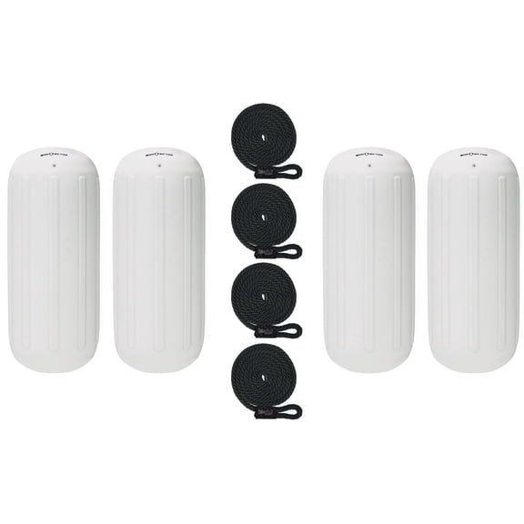 Extreme Max 3006.7297.4 BoatTector HTM Inflatable Fender Value 4-Pack - 6.5" x 15", White