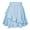 Blue, variant on yillto Womens Chiffon Short Skirt Elastic Waist Layer Ruffle Hem Flared Flowy Casual Beach Mini Skirts