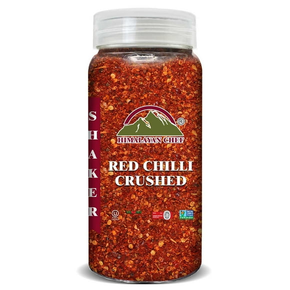 Himalayan Chef Red Crushed Pepper MDA05Shaker - Organically Crushed Red Chili Pepper Flakes Great for Pizza, Chowder, Seafood, and Pasta (3.88 Oz)