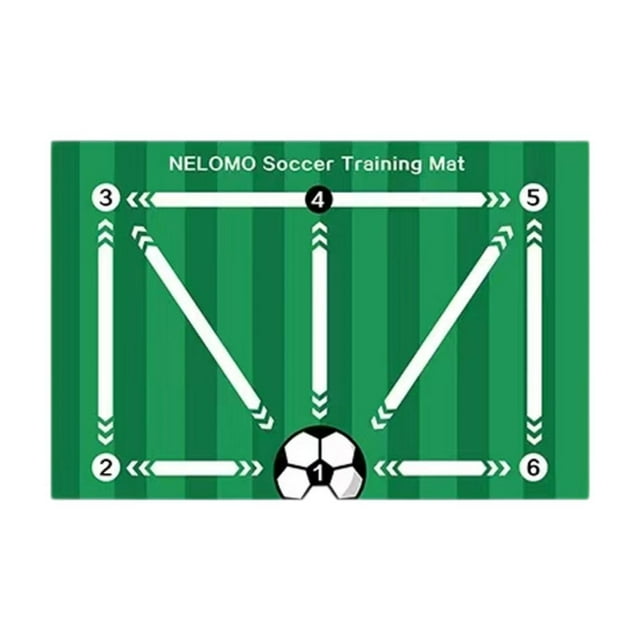 jinwen Football Footstep Training Mat Anti Skid Carpet Soccer Training Mat for Home E
