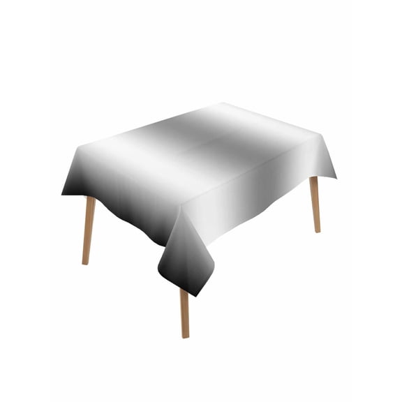 Ombre Black White Table Cloth, Simple Abstract Striped Farmhouse Waterproof Tablecloth for Rectangle Tables, Reusable Washable Fabric Table Cover for Restaurant Kitchen Dining Tables 60"x102"