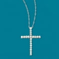 thumbnail image 3 of Ross-Simons 1.00 ct. t.w. Diamond Cross Pendant Necklace in 14kt White Gold, Women's, Adult, 3 of 5