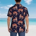 thumbnail image 4 of Sikiie Leopard Print Print Men's Hawaiian Shirt, Summer Beach Button Pocket Short Sleeve T-Shirt,X-Large, 4 of 7