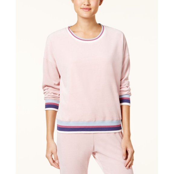 Hippie Rose Juniors Velour Sweatshirt Blush XS