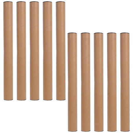 OFFIGAM Khaki Cardboard Cylinder Versatile Use for Art and Blueprints 10Pcs