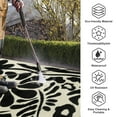thumbnail image 6 of Wonnitar 5x8 Waterproof Outdoor Rugs, Plastic Straw RV Rug for Outside, Portable RV Outdoor Rugs for Camping, Black&White Floral Picnic Carpet for Patio Garden, 6 of 9