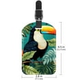 thumbnail image 6 of Square 2Pack PU Leather Toucan Cruise Luggage Tag with Privacy Cover and Name ID Tag for Travel Handbags Backpacks Luggage Tags, 6 of 6