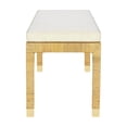 thumbnail image 3 of Amara Cream Linen Bench, 3 of 3