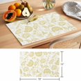 thumbnail image 6 of Boho Yellow Floral Placemats Set of 12 Vintage Farmhouse Paisley Plant Leaf Place Mats Indoor Wipeable Table Mats Washable Cloth Dining Table Placemats for Kitchen Holiday Party Home Decor 13x19 Inch, 6 of 9