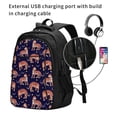 thumbnail image 2 of Pofeuu Leopard Print Print Storage Laptop Backpack with USB Charging Port[Water Resistant] College Computer Bookbag Fits, 2 of 7