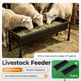 thumbnail image 5 of KOJEM 2 Pcs Livestock Feeders Water Trough 42" Long 11 Gallon with Adjustable Stand for Feeding Farm Livestock Sheep Horses Chickens Pigs and Cattle Steel+Plastic Powder Coated, 5 of 9