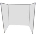 thumbnail image 2 of 1 Set Plastic Privacy Board Desk Divider Partition Desktop AntiSpray Board for Office Restaurant Public Area Counter Worker Customer Protection (White), 2 of 8