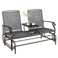 thumbnail image 1 of CoSoTower Patio Glider Rocking Chair 2 Person Outdoor Loveseat Rocker Garden Furniture Bench, Grey, 1 of 7