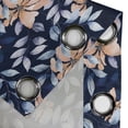 thumbnail image 4 of Ambesonne Botanical Grommet Curtain, Wild Floral on Night Back, 50"x120", Navy Blue and Peach, 4 of 5