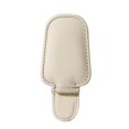thumbnail image 1 of Soporte magnético de cuero para gafas de sol, Clip para colgar gafas para parasol de coche, adecuado para gafas de diferentes tamaños (Beige), 1 of 4