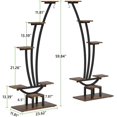 thumbnail image 6 of Tribesigns 23.62" x 11.81" x 59.84" 6-Tier Black Metal Indoor Plant Stand (2 Count), 6 of 6