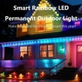 thumbnail image 3 of YOPTOP Smart Rainbow LED Permanent Outdoor Light -  Smart Permanent Outdoor Lights  Eaves Lights with App Control Remote Eaves Led Lights Strip Waterproof for Halloween  Christmas  Holi,50ft(15m), 3 of 7