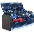 thumbnail image 6 of Festive Magnetic Mailbox Cover Christmas Blue Ball Pattern Outdoor Mailbox Protector Holiday Seasonal Decorative Garden Yard Home Large Size 25.5 x 21 Inch, 6 of 6