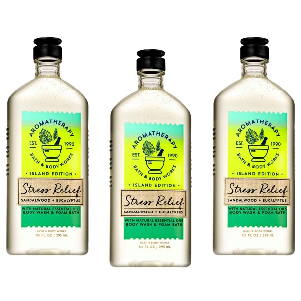 Bath & Body Works Eucalyptus Sandalwood Body Wash and Foam Bath (3 Pack