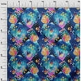 thumbnail image 3 of oneOone Cotton Poplin Twill Medium Blue Fabric Watercolor Sewing Craft Projects Fabric Prints By Yard 56 Inch Wide-TM, 3 of 6