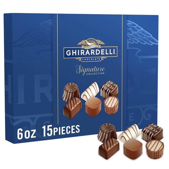GHIRARDELLI Signature Collection Fine Assorted Chocolates Gift Box, 6 oz