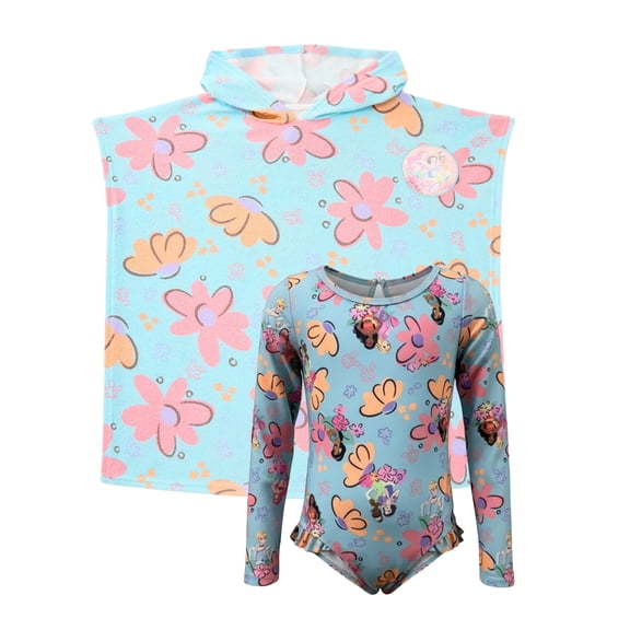 Disney Princess Toddler Girls Swimsuit and Coverup Set, 2-Piece, Sizes 12M-5T