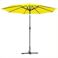 thumbnail image 1 of Jeco 9ft. Aluminum Patio Market Umbrella Tilt with Crank in Yellow Fabric Grey Pole, 1 of 1