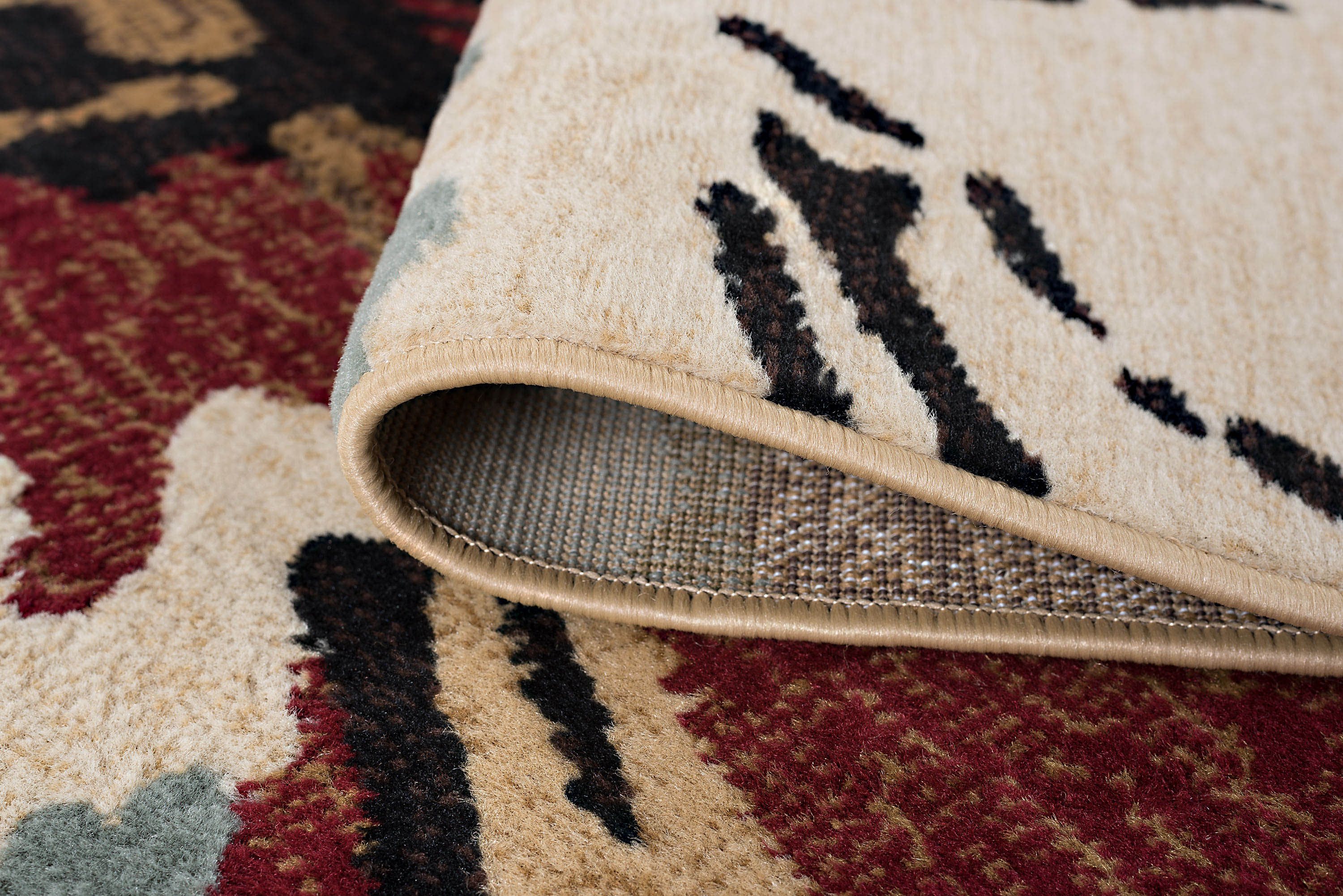 Contemporary Area Rug (7'10'' Round) Floral Beige, Brown Indoor Round Easy to Clean