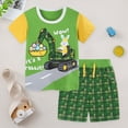 thumbnail image 3 of Kaprioy Boys Summer Outfits Short Sleeve Tractor Print Shirt T-Shirt Shorts Knit Set 12 18 24 Month 3T 4T 5T Baby Boy Outfits, 3 of 7