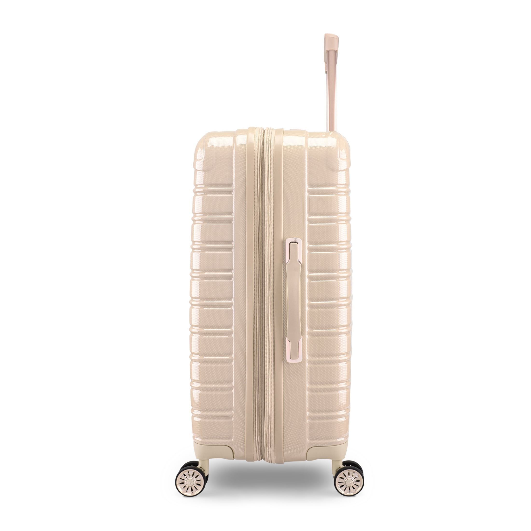 iFLY Hardside Fibertech Luggage 28" Checked Expandable Spinner Luggage for Travel, Champagne