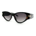 thumbnail image 4 of Womens Thick Temple Mod Cat Eye Plastic Fashion Sunglasses Tortoise - Smoke, 4 of 7
