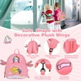 thumbnail image 4 of Costway 2PC Kids Ride-on Luggage Set 18" Carry-on Suitcase & 12" Backpack Anti-Loss Rope, 4 of 10