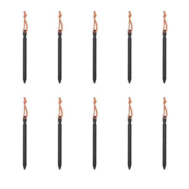 Estacas para tienda de campaña Toystoory Paquete de 10 de aleación de aluminio Negro