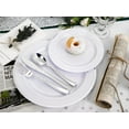 thumbnail image 6 of 176 Pieces Silver Plates - Disposable Silver Plastic Plates Includes 50 Plates, 75 Silverware, 25 Napkins, 25 Silver Rimmed Cups and 1 Tablecloth Perfect for Party & Weding, 6 of 18