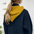 thumbnail image 4 of Yuanlong Womens Scarves Solid Color Ribbed Knitted Hooded Shawl One-Piece Scarf Winter Fashionable Thermal Neckwear Cape, 4 of 8