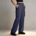 thumbnail image 5 of RYDCOT Women's Hiking Cargo Pants Lightweight Quick Dry Fishing Camping Travel Work Pants with Pockets Navy, 5 of 8