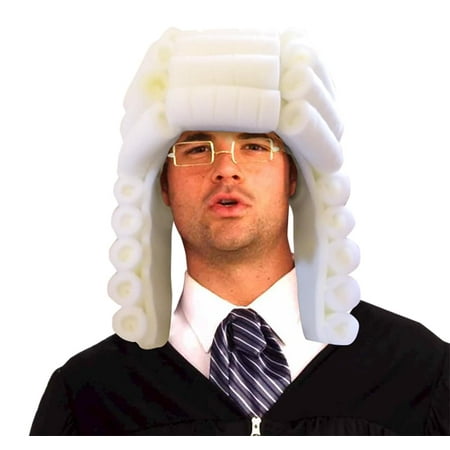 Judge Wig Adult Foam Costume Hat - One Size