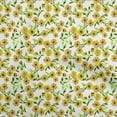 thumbnail image 1 of oneOone Cotton Poplin Gamboge Yellow Fabric Floral Craft Projects Decor Fabric Printed By The Yard 56 Inch Wide, 1 of 4