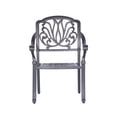 thumbnail image 6 of Savanna Patio Outdoor Aluminum Dining Armchair  (Set of 2) - Silver, 6 of 7