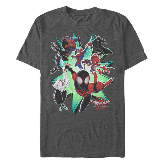 Men's Marvel Spider-Man Spiderverse Gang is All Here Graphic T-Shirt