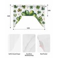 thumbnail image 5 of St Patrick's Day Shamrock Swag Valances for Windows, Small Curtains Drapes, Lucky Four Leaf Gold Coin Green Kitchen Window Curtains Over Sink Window Treatment Valance for Bedroom/Bathroom 56"x36", 5 of 5
