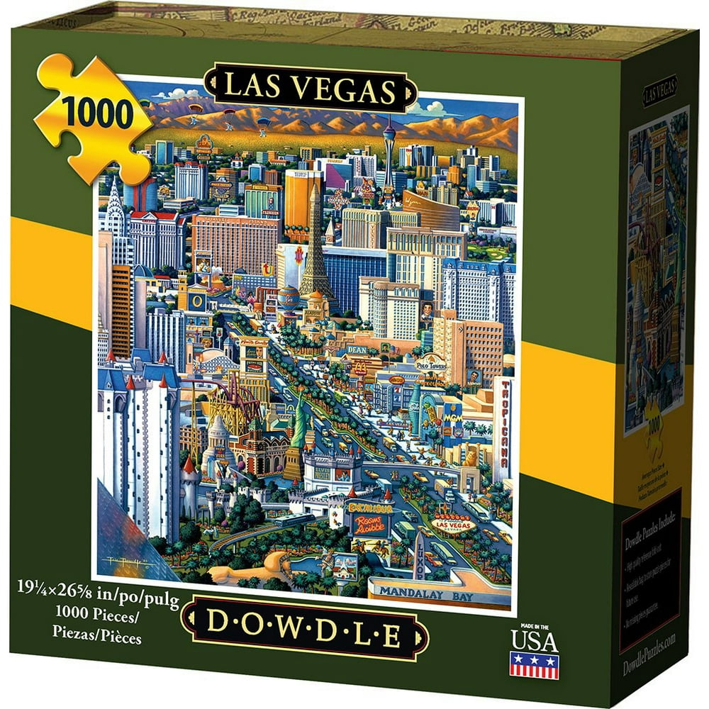Dowdle Folk Art 1000 Piece Puzzle "Las Vegas"