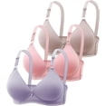 thumbnail image 1 of Pack de 3 sujetadores push up sin aros para mujer, top corto sexy con bustier, sujetador deportivo de entrenamiento con ajuste para yoga diario, fitness, deportes al aire libre, 1 of 5