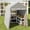 Grey, variant on Outdoor Portable Storage Shelter Shed, Waterproof & UV-Resistant Garage Tent with Roll-Up Zipper Door & Ventilated Window, for Motorcycle, Equipment, Garden Tools, Black, 6*8 FT