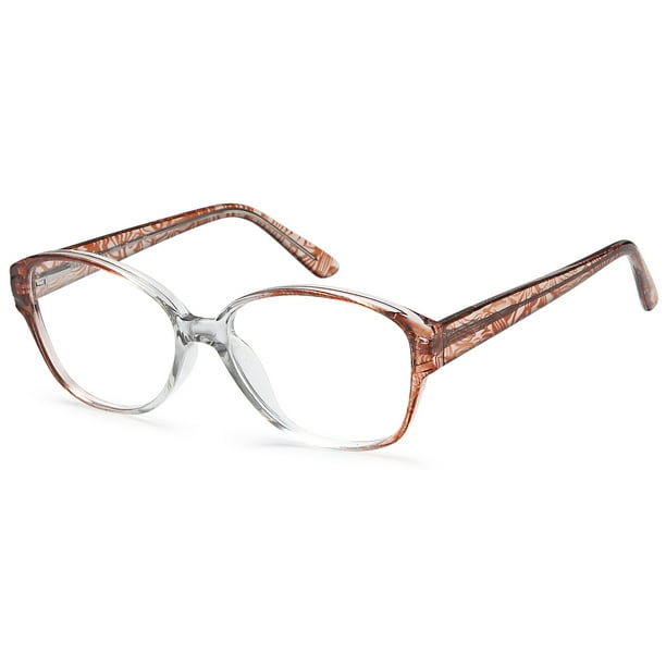 Women's Eyeglasses 55 18 145 Brown Plastic