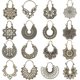 thumbnail image 1 of Pendientes colgantes de metal Yashi dorado y plateado 6498-plata, 1 of 4
