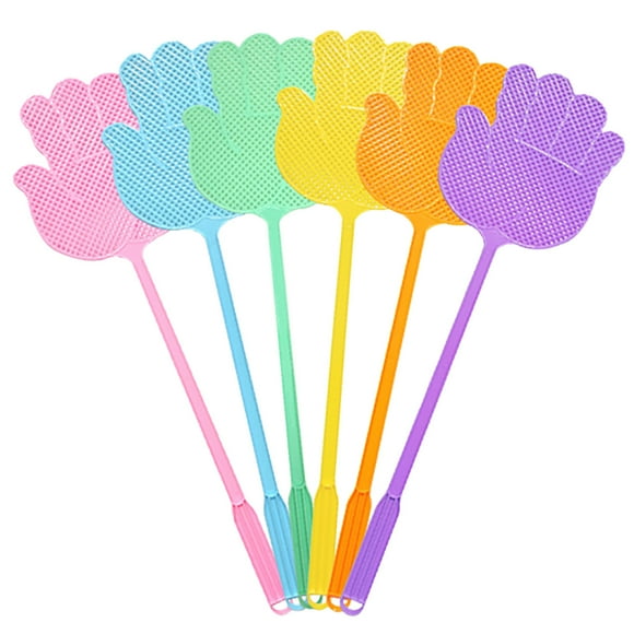 EARKITY Mosquito Swatter, Bug Zapper Racket, Fly Swatter, Plastic Fly Swatters, Fly Swatter Racket, Long Handle Fly Swat, Strong Flexible Manual Swat, for Bug, Mosquito, Bee, Spiders, Flies (12 Pcs)