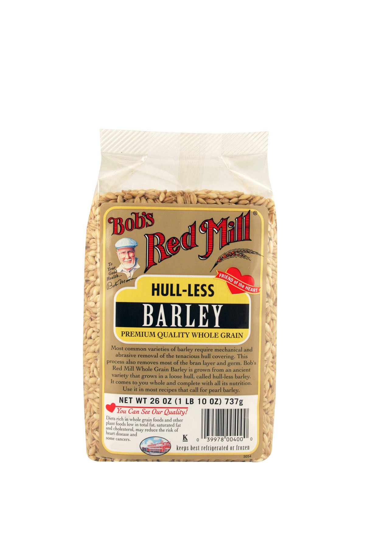 Bobs Red Mill Barley HullLess Whole, 26 Oz