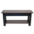 thumbnail image 1 of RED MAHOGANY AND BLACK BENCH WITH SHELF-42, 1 of 6