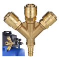 thumbnail image 1 of Four-way Interface Air Pipe Air Compressor Connector Quick Connector Copper-Plated Air Pipe Expansion Connection, 1 of 9
